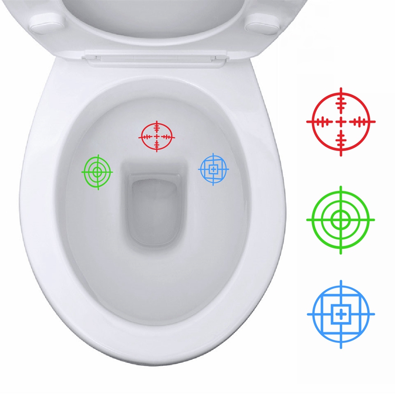 3pcs Tinkle Targets Vinyl Stickers Decal Toilet Decor Toy Soldier Potty Training Decals For Kids Boys Toilet Decoration