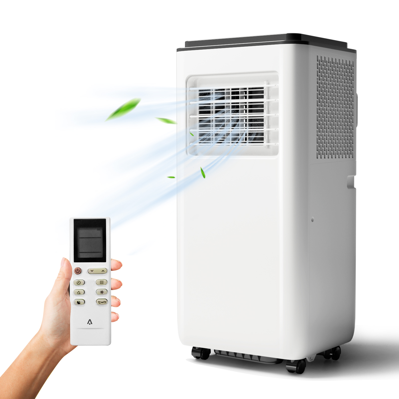 8000 BTU Portable Air Conditioner 3-In-1 Cooling Fan Dehumidifier Remote Control LED Display, Portable AC Unit for Home Office