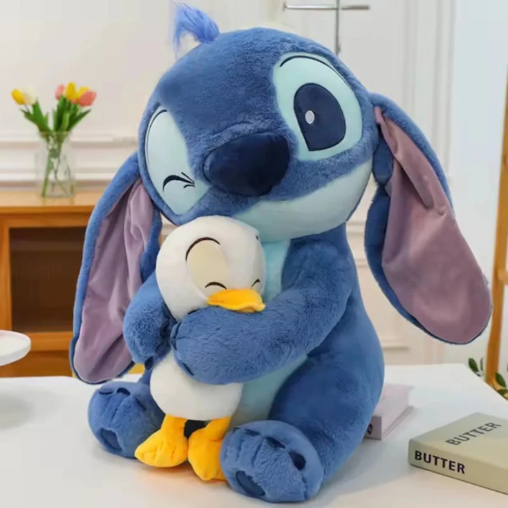 Plush toy Stitch with duckling 30 cm premium plush, cute gift for children, boys and girls, ABYZ color Blue